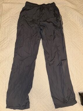 Men's Black Athletic Windbreaker Pants